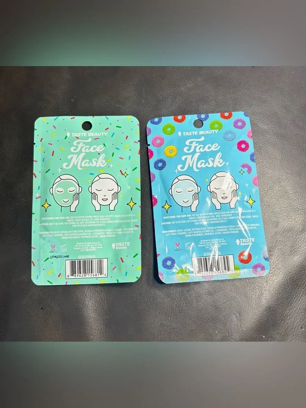 2 New Taste Beauty Face Mask Duo - Calming Mint & Hydrating Blue